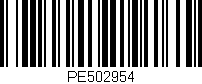 Código de barras (EAN, GTIN, SKU, ISBN): 'PE502954'