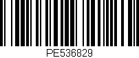 Código de barras (EAN, GTIN, SKU, ISBN): 'PE536829'
