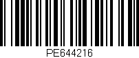 Código de barras (EAN, GTIN, SKU, ISBN): 'PE644216'