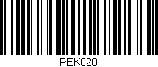 Código de barras (EAN, GTIN, SKU, ISBN): 'PEK020'