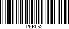 Código de barras (EAN, GTIN, SKU, ISBN): 'PEK053'