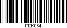 Código de barras (EAN, GTIN, SKU, ISBN): 'PEK054'