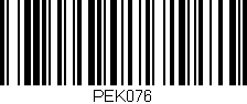 Código de barras (EAN, GTIN, SKU, ISBN): 'PEK076'