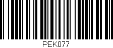 Código de barras (EAN, GTIN, SKU, ISBN): 'PEK077'