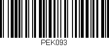 Código de barras (EAN, GTIN, SKU, ISBN): 'PEK093'