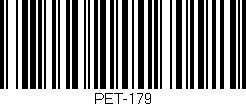 Código de barras (EAN, GTIN, SKU, ISBN): 'PET-179'
