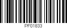 Código de barras (EAN, GTIN, SKU, ISBN): 'PF01833'