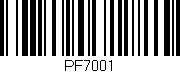 Código de barras (EAN, GTIN, SKU, ISBN): 'PF7001'