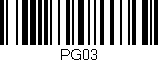 Código de barras (EAN, GTIN, SKU, ISBN): 'PG03'