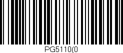 Código de barras (EAN, GTIN, SKU, ISBN): 'PG5110(0'