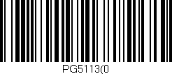 Código de barras (EAN, GTIN, SKU, ISBN): 'PG5113(0'