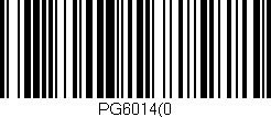 Código de barras (EAN, GTIN, SKU, ISBN): 'PG6014(0'
