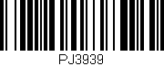 Código de barras (EAN, GTIN, SKU, ISBN): 'PJ3939'