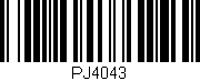 Código de barras (EAN, GTIN, SKU, ISBN): 'PJ4043'