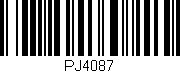 Código de barras (EAN, GTIN, SKU, ISBN): 'PJ4087'