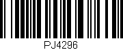 Código de barras (EAN, GTIN, SKU, ISBN): 'PJ4296'