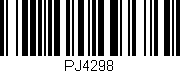 Código de barras (EAN, GTIN, SKU, ISBN): 'PJ4298'