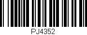 Código de barras (EAN, GTIN, SKU, ISBN): 'PJ4352'