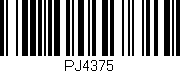 Código de barras (EAN, GTIN, SKU, ISBN): 'PJ4375'
