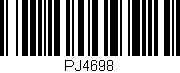 Código de barras (EAN, GTIN, SKU, ISBN): 'PJ4698'