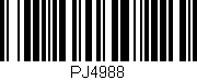 Código de barras (EAN, GTIN, SKU, ISBN): 'PJ4988'