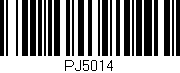 Código de barras (EAN, GTIN, SKU, ISBN): 'PJ5014'