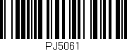 Código de barras (EAN, GTIN, SKU, ISBN): 'PJ5061'