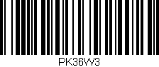 Código de barras (EAN, GTIN, SKU, ISBN): 'PK36W3'