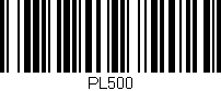 Código de barras (EAN, GTIN, SKU, ISBN): 'PL500'