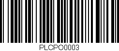 Código de barras (EAN, GTIN, SKU, ISBN): 'PLCPO0003'