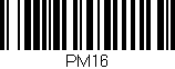Código de barras (EAN, GTIN, SKU, ISBN): 'PM16'