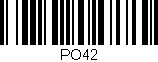 Código de barras (EAN, GTIN, SKU, ISBN): 'PO42'