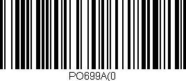 Código de barras (EAN, GTIN, SKU, ISBN): 'PO699A(0'