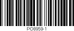 Código de barras (EAN, GTIN, SKU, ISBN): 'PO8959-1'