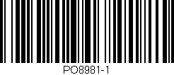 Código de barras (EAN, GTIN, SKU, ISBN): 'PO8981-1'