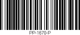 Código de barras (EAN, GTIN, SKU, ISBN): 'PP-1670-P'