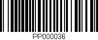 Código de barras (EAN, GTIN, SKU, ISBN): 'PP000036'