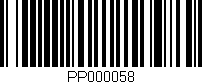 Código de barras (EAN, GTIN, SKU, ISBN): 'PP000058'