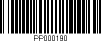 Código de barras (EAN, GTIN, SKU, ISBN): 'PP000190'