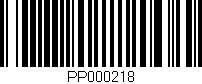 Código de barras (EAN, GTIN, SKU, ISBN): 'PP000218'