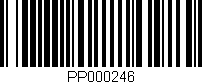 Código de barras (EAN, GTIN, SKU, ISBN): 'PP000246'