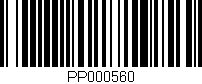 Código de barras (EAN, GTIN, SKU, ISBN): 'PP000560'