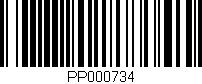 Código de barras (EAN, GTIN, SKU, ISBN): 'PP000734'