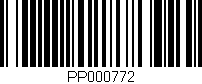 Código de barras (EAN, GTIN, SKU, ISBN): 'PP000772'