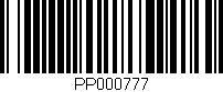 Código de barras (EAN, GTIN, SKU, ISBN): 'PP000777'
