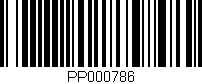 Código de barras (EAN, GTIN, SKU, ISBN): 'PP000786'
