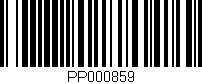 Código de barras (EAN, GTIN, SKU, ISBN): 'PP000859'
