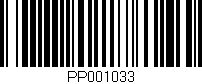 Código de barras (EAN, GTIN, SKU, ISBN): 'PP001033'