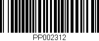 Código de barras (EAN, GTIN, SKU, ISBN): 'PP002312'