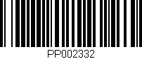 Código de barras (EAN, GTIN, SKU, ISBN): 'PP002332'